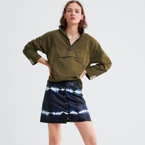 Zara faux leather tie dye mini skirt